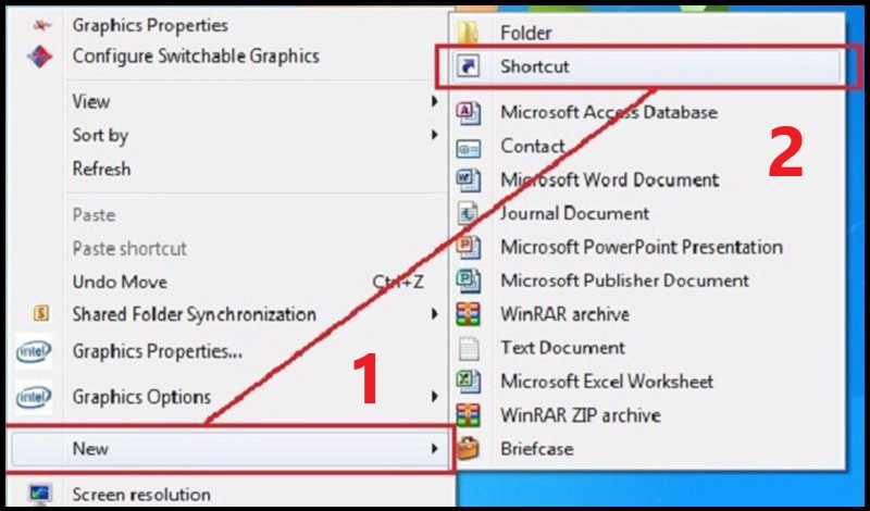 Tạo ph&iacute;m tắt mới